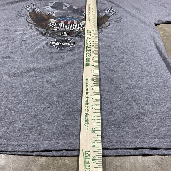 Harley-Davidson Sturgis 2018 Mount Rushmore Eagle Tee XL Gray Black Hills Rally - Picture 7 of 7